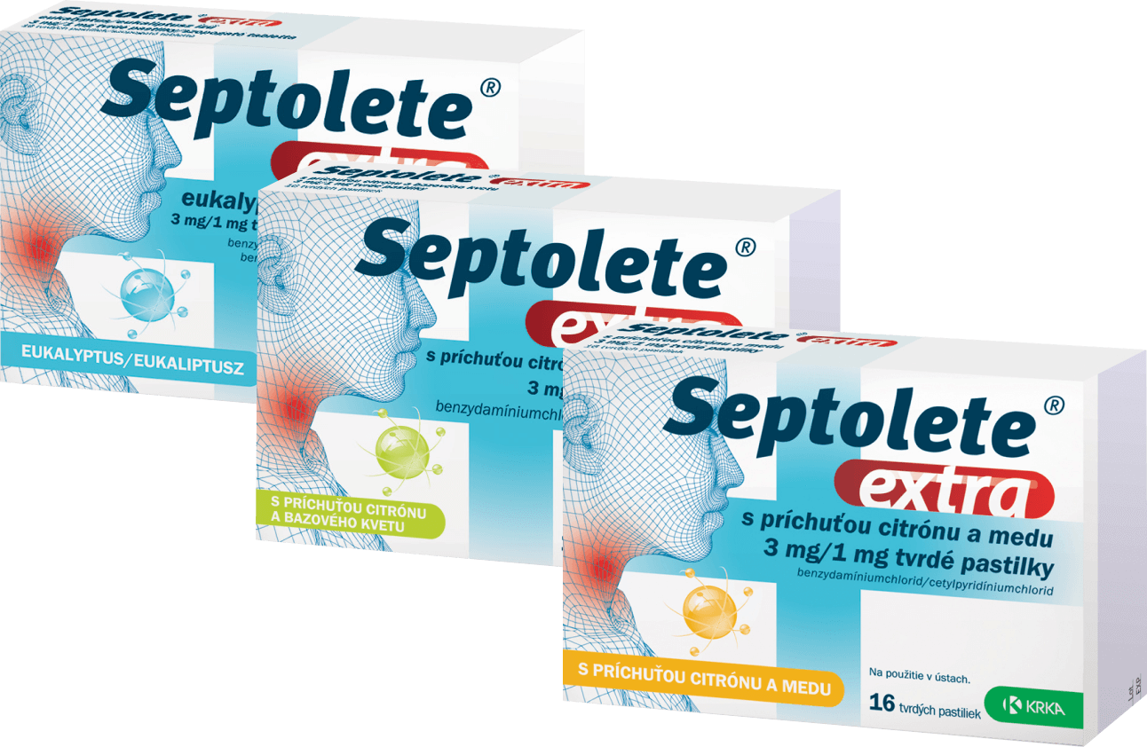 Pastilky Septolete Extra – trojitý účinok v jednej pastilke